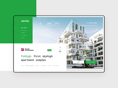 Real estate website concept