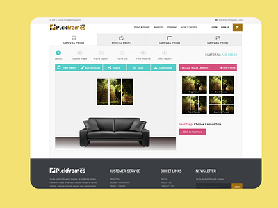 Pickframes ecommerce frames website website design