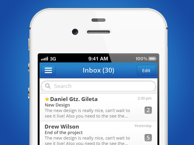 [WIP] Email iOS App app client email inbox ios iphone redesign