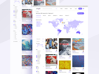 Art marketplace | Responsive website redesign art collector art website artist profile artwork artwork website figma responsive ui design user interface ux design