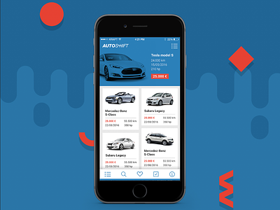 Car market app auto auto app car app shop ui user interface ux