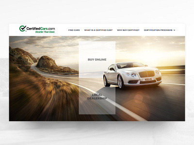 Certified Cars homepage design auto website automotive car experience homepage user user interface web design website