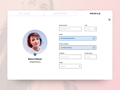 Fabrica - user profile popup