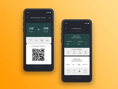 Daily Ui Challenge 001 - Boarding Pass App 001 app boarding challenge clean daily minimal redesign ui ux