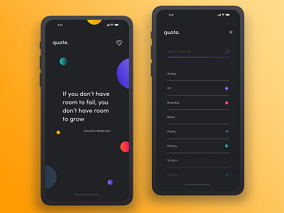 Quotes Diary App - Daily Ui Challenge 002 002 app challenge clean daily minimal redesign ui uotesq ux