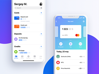 Mobile app for banking app application finance fintech interface ios11 iphone iphonex mobile mockup ui ux