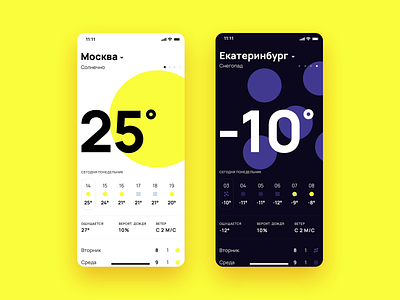 Weather App app clean design ios minimal mobile screen ui weather