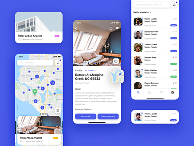 Real Estate AR App augmented reality booking card concept design ios app design map mobile mobile app real estate ui ux