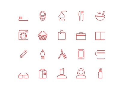 Lifestyle outline icons