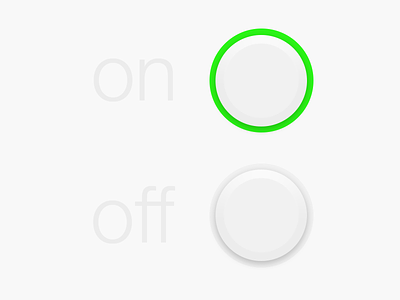 On Off Switch button graphic design ios minimal mobile ui design