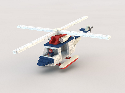 flyyyyy～🚁🚁🚁 c4d fly illustration lego spiderman whirlybird