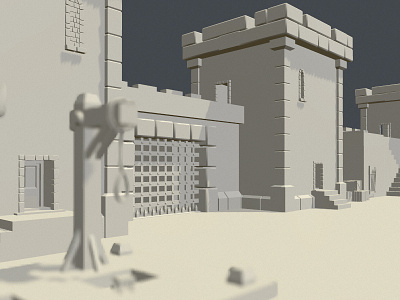 Fort_Fortress_lowpoly 3d 3dmax 3dsmax lowpoly