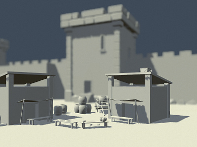 Fort_Fortress_lowpoly 3d 3dmax 3dsmax lowpoly