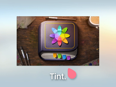 Apple tvOS Parallax icon - Tint. 3d animation app apple apple arcade effect game art gif icon icon design illustration ios parallax pointer puzzle tint tv