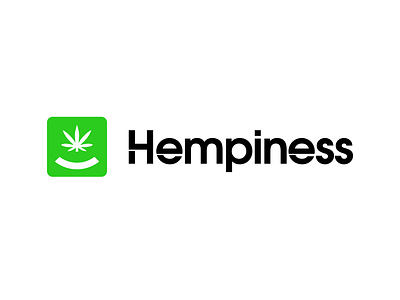 Hempiness Logo branding cannabis cbd hemp hemp logo hemp oil identity label logo marijuana mark medical medicine smile type ukraine ukrainian vector weed logo