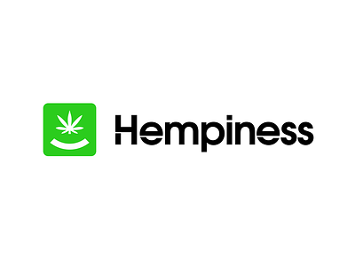 Hempiness Logo branding cannabis cbd hemp hemp logo hemp oil identity label logo marijuana mark medical medicine smile type ukraine ukrainian vector weed logo