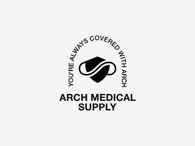 Arch Medical Supply architecture branding identity logo manufacture mark mask medical logo