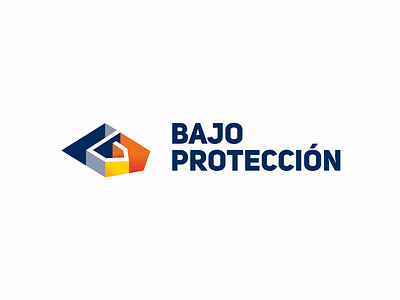 Bajo proteccion logo branding color identity logo protection security service vector