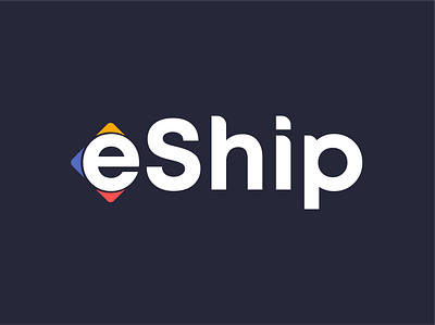 eShip logo app branding delivery delivery service e logo icon identity logo mark ship typography vector