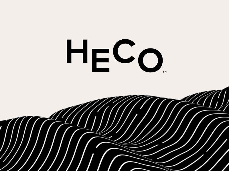 Hello from Heco animation blackwhite flow logo motion sine waves wavvvy wavy