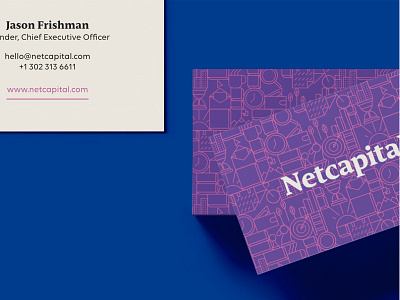 Netcapital Biz Card blue business cards financial purple
