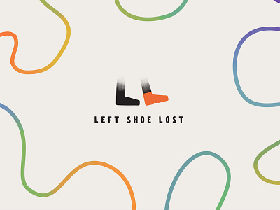 Left Shoe Lost Logo branding brush stroke childrens books gradient logo