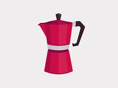 Moka Pot 30challenge coffee icon illustration moka pot red