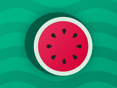 Watermelon 30challenge green icon illustration melon red seeds watermelon