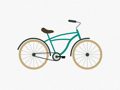 Bike 30challenge bike cruiser green icon illustration