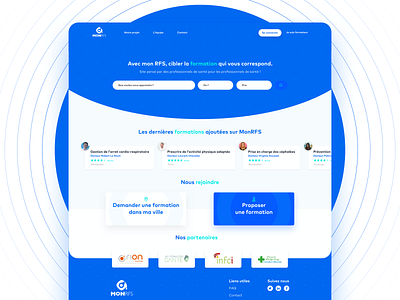 UI Design | MonRFS 👨🏻‍⚕️ blue design education healthcare interface medical medical app medicine platform search social student tool ui uidesign ux web web pages webdesign