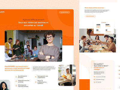 UI Web | Ekiwork 👩‍🏫 colors course design ekiwork ethical design formation homepage landing page lgbt orange shapes ui ui design ux uxui web web design website