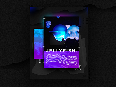 Poster Jellyfish | 0A-Z1 Studio 🌊 art az 01 colors design graphic jellyfish meduse poster project studio