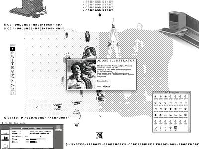 Experimental 05. | Illustrator v1.1 💾 adobe apple brutalism design dot experimental graphic illustrator old pixels series v1