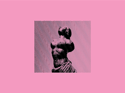 Statue.pink ⚖️ black design duotone graphic illustration illustrator pink shapes simple statue vector waves