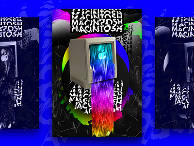 Experimental 08. | Macintosh 📟 abstract apple art colors dark design experimental glitch graphic illustration macintosh pixel sorting pixels poster series shapes sort sorting typography