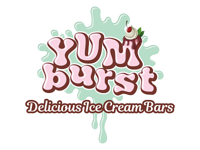 Yumburst Logo branding design illustration lettering logo typography web