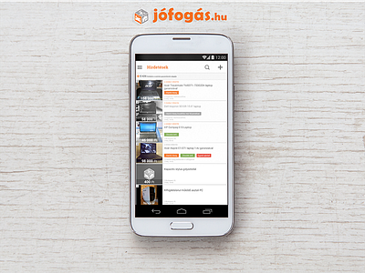 Jófogás.hu Android App android app list shopping