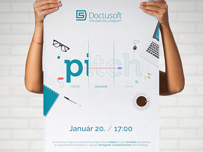 Startup event poster mockup pitch poster startup