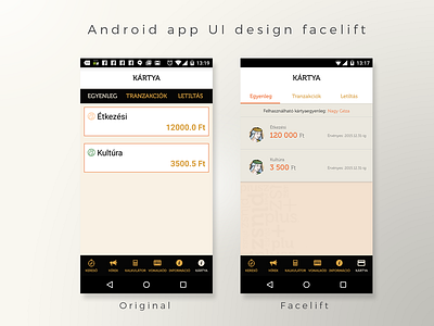 Facelift project: Financial app for Android (2015)