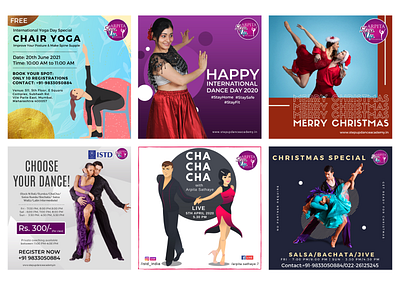 Dance Academy - Social Media Posts design graphic design instagram post social media