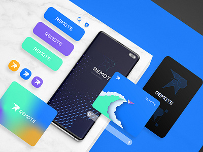 Remote app app design application art blue branding logo logodesign