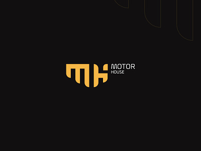 Motor House Logo blue brand branding car design icon illustration logo logo design logodesign logos logotype orange speed typography