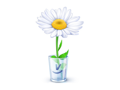 Romashka chatovod flower icon icons vector virtual gift xara