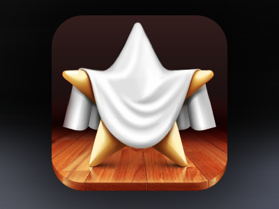 Covered Star curtains icon icons ipad iphone presentation stage star vector xara