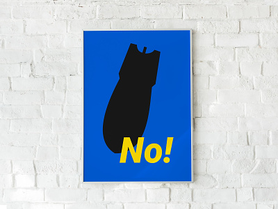 No to war in Ukraine! illustration minimalistic polish school of poster poster ukraine vector