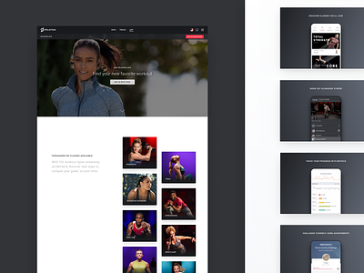 Peloton App Page app fitness peloton product page ui design ux design web design