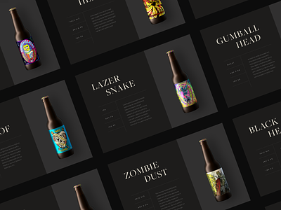 Three Floyds Concept Site beer beer label brewery craft beer minimal web design product page ui design web design