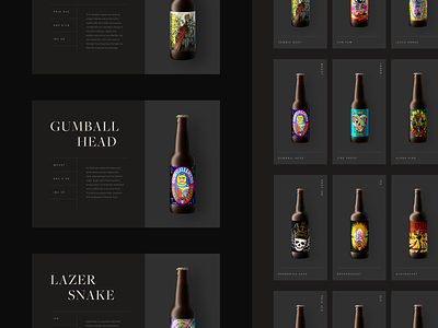 Three Floyds Concept Site beer brewing product page ui design web design