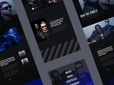 Run the Jewels Concept Site pt. 2 hip hop run the jewels ui design ux design web design