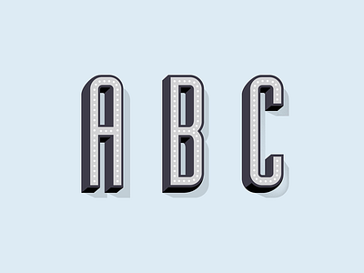 Retro Block Typography